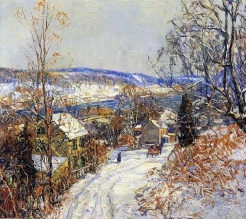 Edward Willis Redfield Winter Snow Scene Coppernose Hill 1910