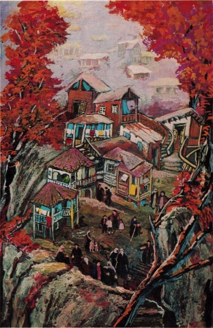 Elene Akhvlediani Rural Landscape - 1975