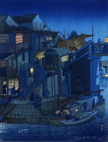 Elizabeth Keith Chiaro di luna a Suzhou Cina - 1924