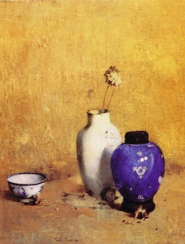 Emil Carlsen, De gouden achtergrond, ca.1916