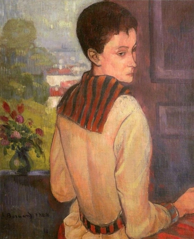 Emile Bernard Portrait Of Madame Schuffenecker 1888