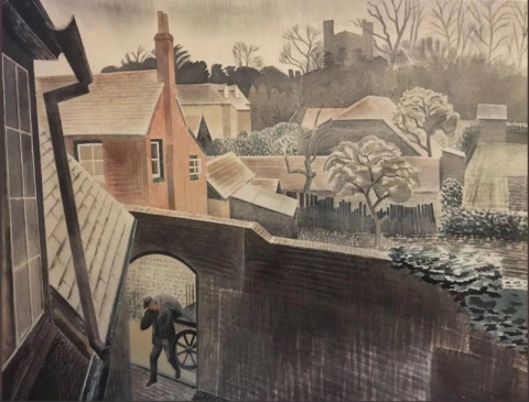 Eric Ravilious Giardini sul retro 1935