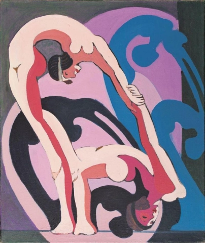 Ernst Ludwig Kirchner Akrobatenpaar - Zwei Akrobatinnen 1932-33