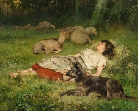 Evariste Carpentier Sleeping Shepherdess