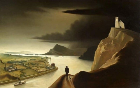 Industrieel landschap van Franz Sedlacek 1934