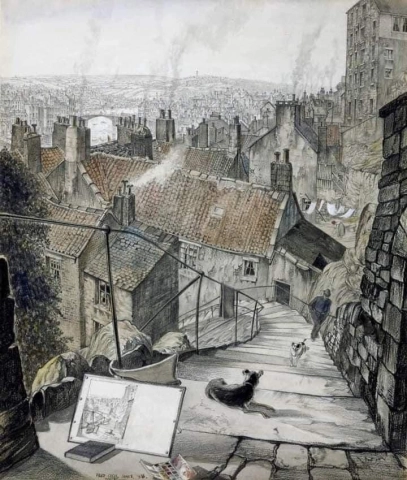 Chaminés e escadas curvas de Fred Cecil Jones Whitby