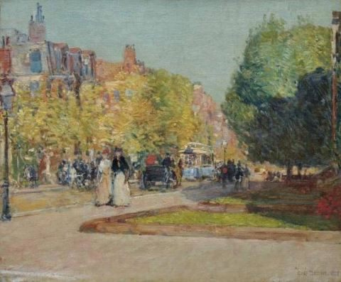 Frederick Childe Hassam Marlborough Street Boston circa 1889