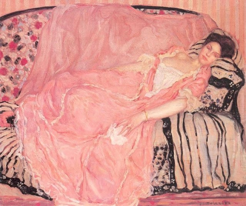 Frederik Carl Frieseke 盖利夫人肖像 - 1907