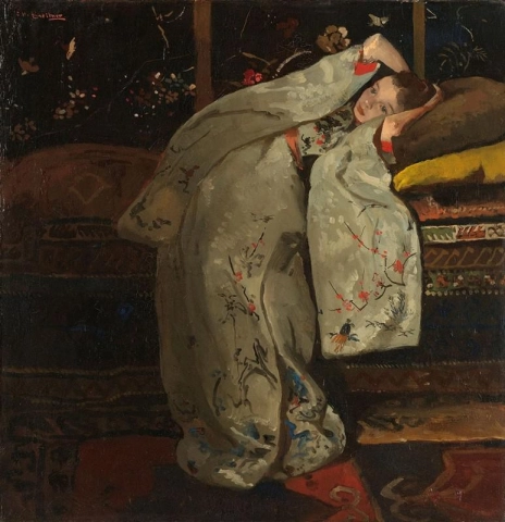 George Hendrik Breitner, Chica con un kimono blanco, 1894