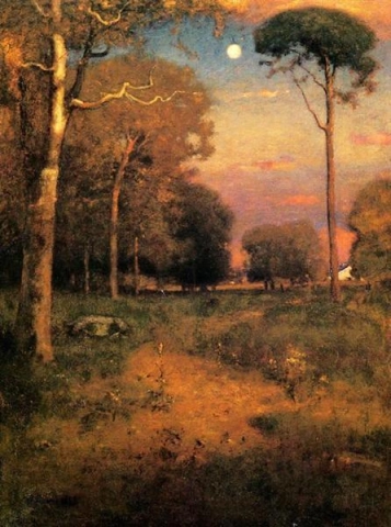 George Inness primo sorgere della luna in Florida 1893