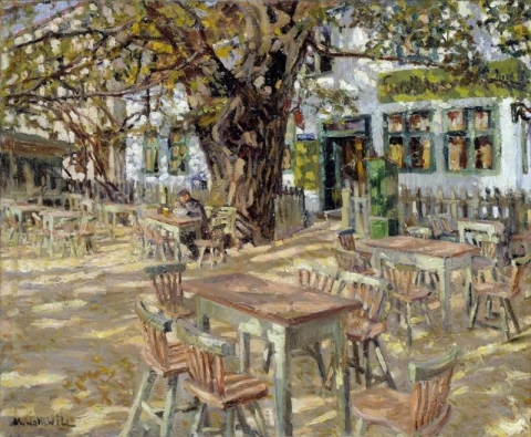 Gretchen Wohlwill, Jardín de una posada, ca. 1912