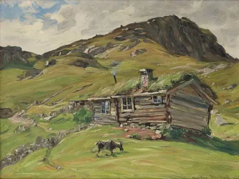 Haus mit Ziege