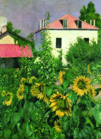 Girasoles en el jardín de Petit Gennevilliers - 1885