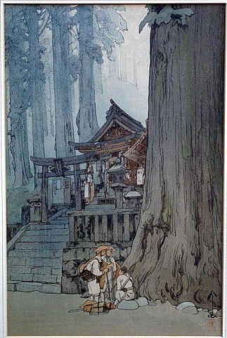 Dia enevoado de Hiroshi Yoshida em Nikko 1937