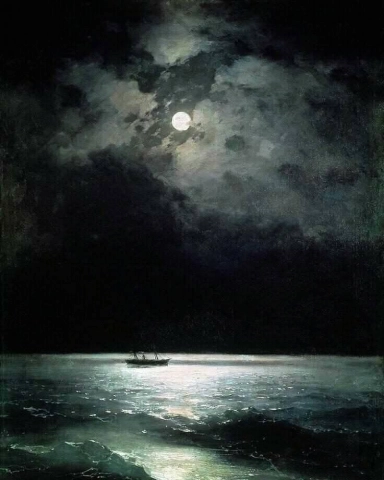 Ivan Aivazovsky Mar Negro à noite - 1879