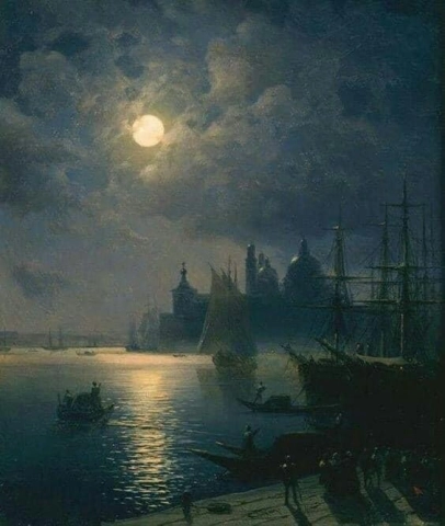 Ivan Aivazovsky Venezia i måneskinn