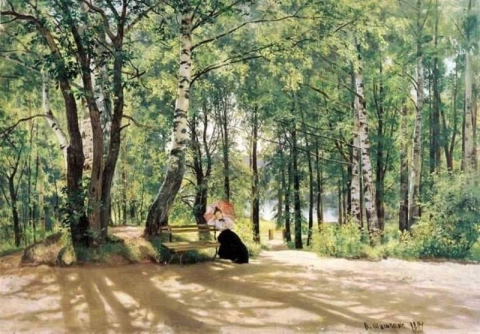 Ivan Ivanovich Shishkin perto da dacha 1894