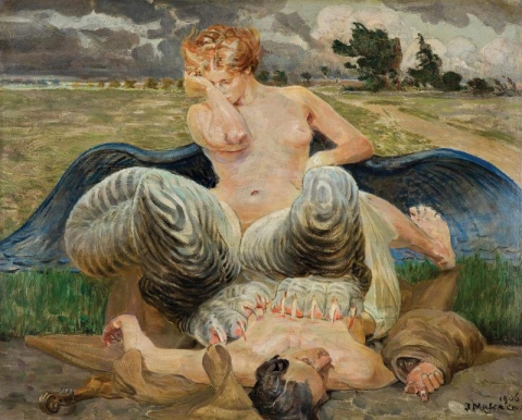 Jacek Malczewski 艺术家和嵌合体 - 1906