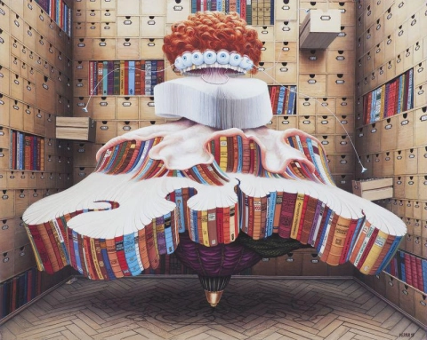 Jacek Yerka Librarian