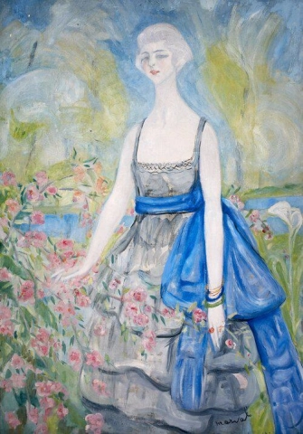 Mélisande en el jardín o retrato de Madame Fenaille, 1921