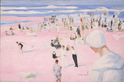 Plage Rose, la Côte des Basques, c 1923