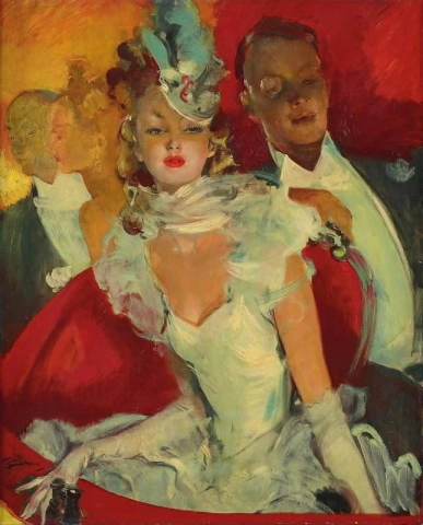 Jean-gabriel Domergue Couple At The Opera 1935