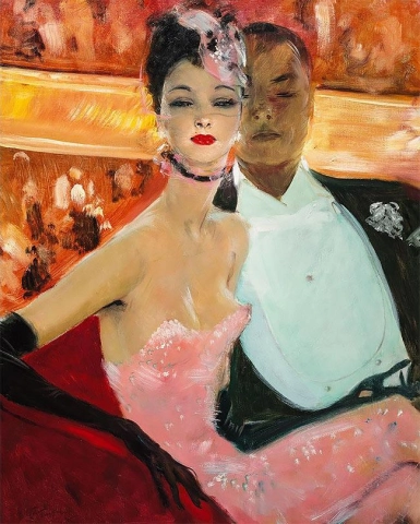 Jean-gabriel Domergue La Loge De L Opera