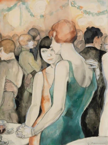 Jeanne Mammen Dos mujeres bailando 1928