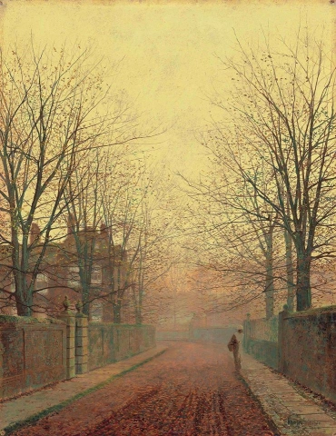 John Atkinson Grimshaw Un carril de otoño 1883