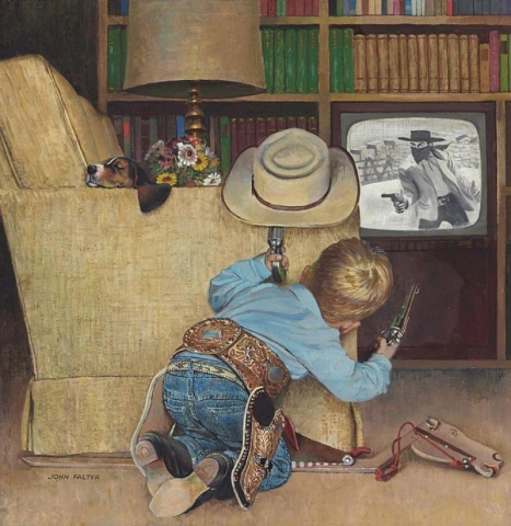 John Philip Falter Amerikanische gute Jungs tragen weiße Hüte 1957