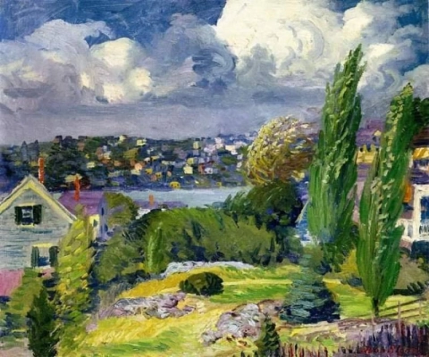 John Sloan, Breezy Day, Gloucester, Massachusetts, 1915