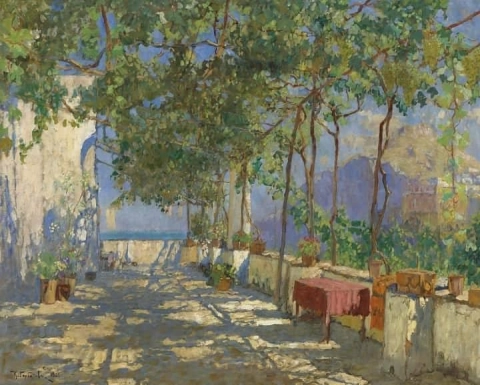 Konstantin Gorbatov Patio In Capri 1925