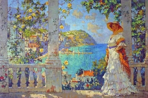 Konstantin Gorbatov View Of The Island Of Capri 1924