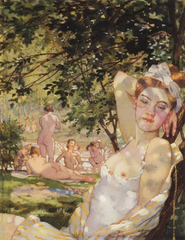 Konstantin Somov Bathing In The Sun - 1930