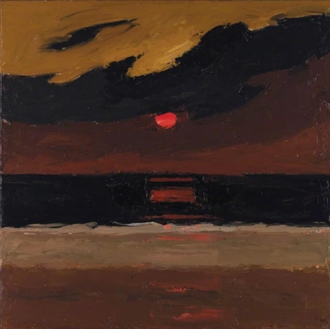 Kyffin Williams, Sunset Anglesey 2004