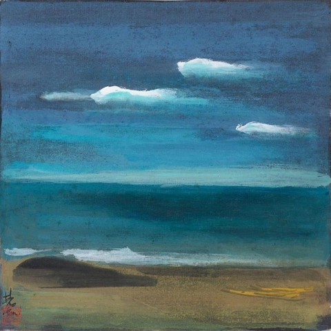 Lin Fengmian, Seascape, 1980