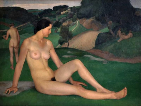 Louis Berthomme Saint-andre Naked On The Lawn