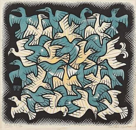 m.c. Escher Sol y Luna 1948