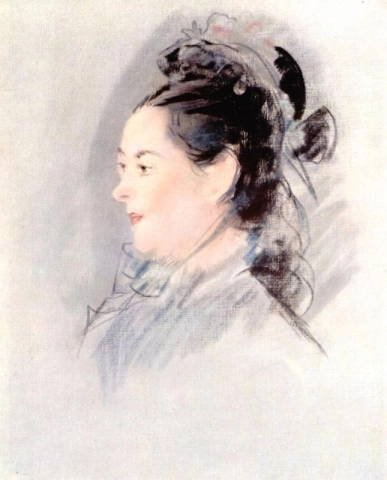 Lady With Upswept Hair