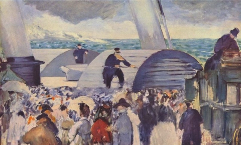 The departure of the steamer from Folkestone