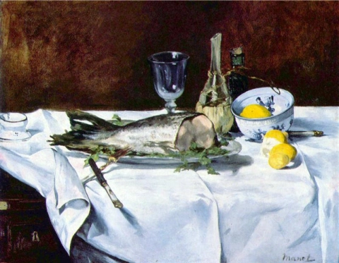 Nature Morte Avec Un Saumon