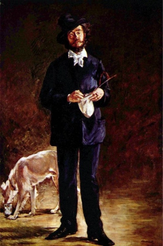 Retrato de Gilbert-Marcellin Desboutin donde el artista