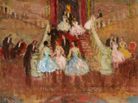 Marcel Cosson, Paris, le grand escalier de l'opéra