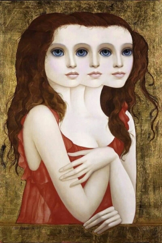 Komplizierte Dame von Margaret Keane 1976