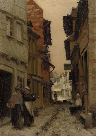 Marie Cazin A Normandische straat 1891