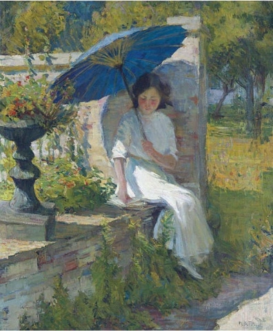 Le parasol bleu