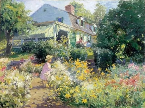 Matilda Browne, No Jardim de Voorhees, 1914