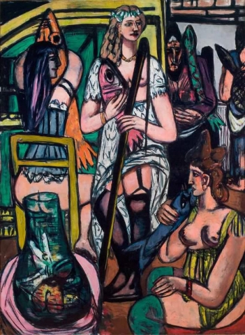 Max Beckmann Large Picture Of Women Fisherwomen 1948