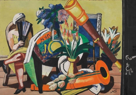 Max Beckmann gran bodegón con telescopio 1927