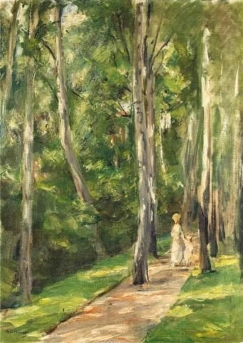 Max Liebermann, callejón de abedules en el jardín de Wannsee al oeste